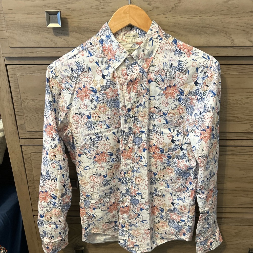 J.Crew Slim Untucked Fit Floral Print Shirt, US Size S